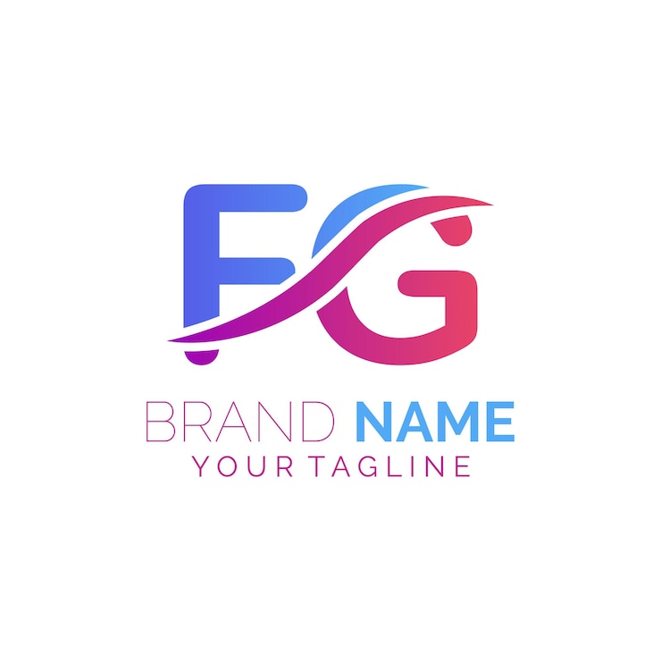 Vetor design de logotipo fg artístico trendy incrível fg inicial baseado em logotipo de ícone do alfabeto