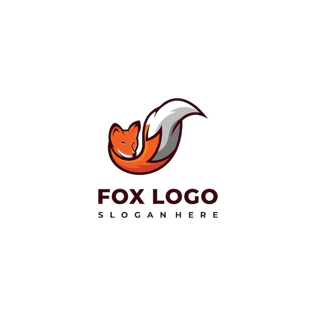 Design de logotipo fox com esboço