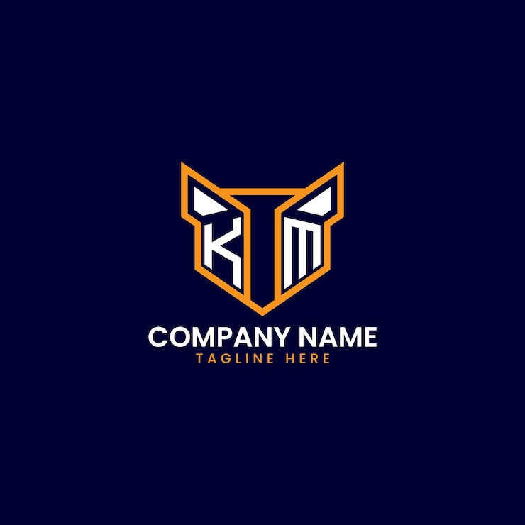 Vetor design de logotipo geométrico da techinspired