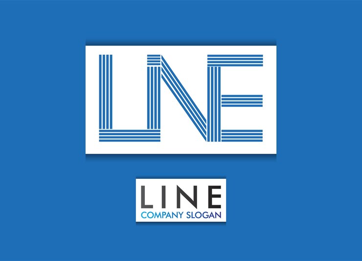 design de logotipo geométrico de linhas com letra l e estilo único