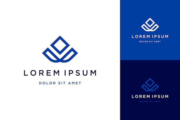 Design de logotipo geométrico exclusivo ou abstrato para finanças
