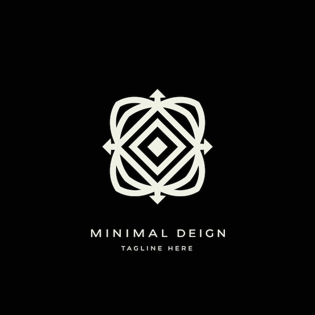 Design de logotipo geométrico mínimo