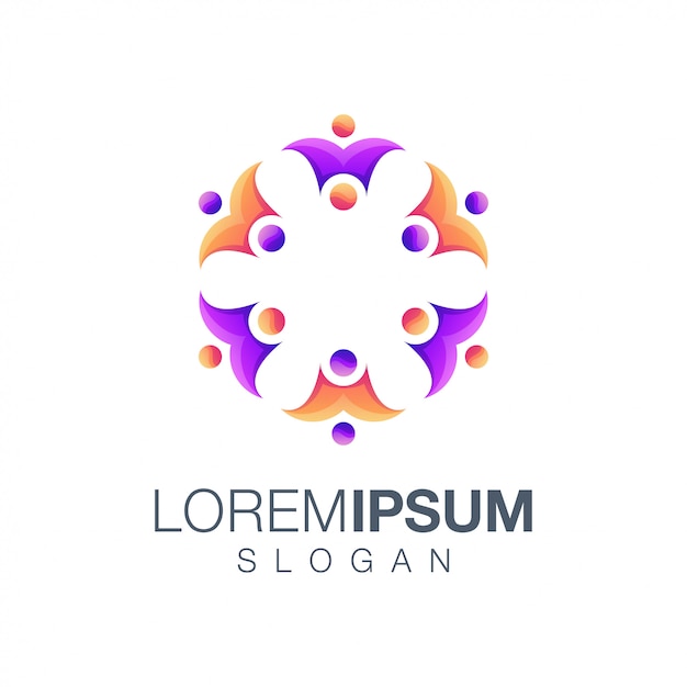 design de logotipo gradiente abstrato