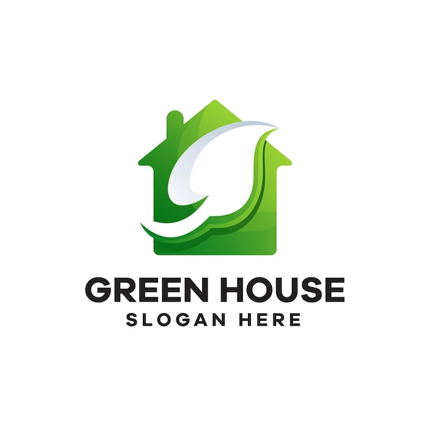 Design de logotipo gradiente da green house