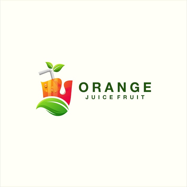 Design de logotipo gradiente de cor Juice