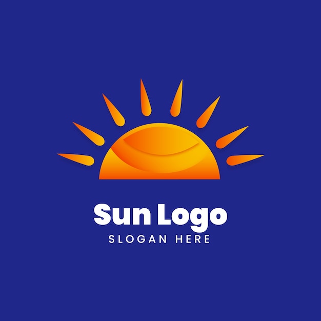 Design de logotipo gradiente Sun