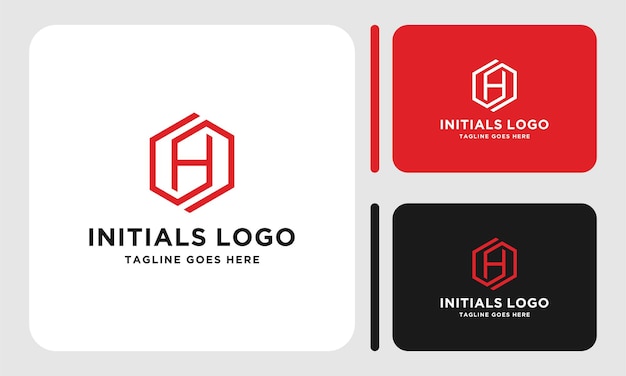 Design de logotipo imobiliário com letra h inicial, logotipo de marca comercial vetorial, construção de cidade paisagem