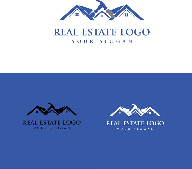 Design de logotipo imobiliário Design de logotipo de edifício Design de logotipo de casa Design de logotipo de casa Design de logotipo de casa