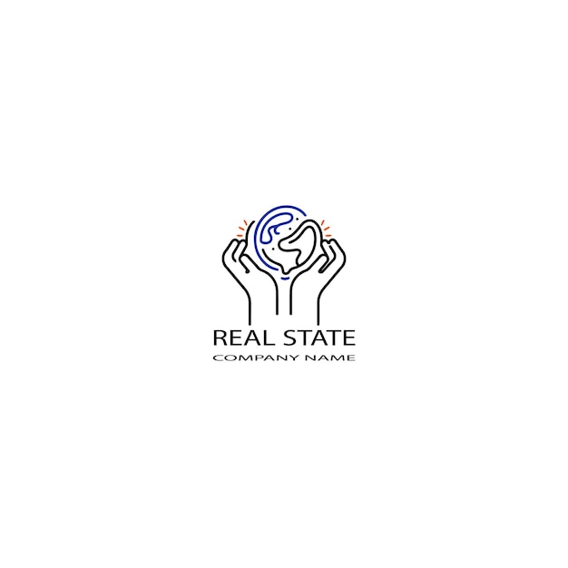 Design de logotipo imobiliário para desenvolvimento de negócios criativos