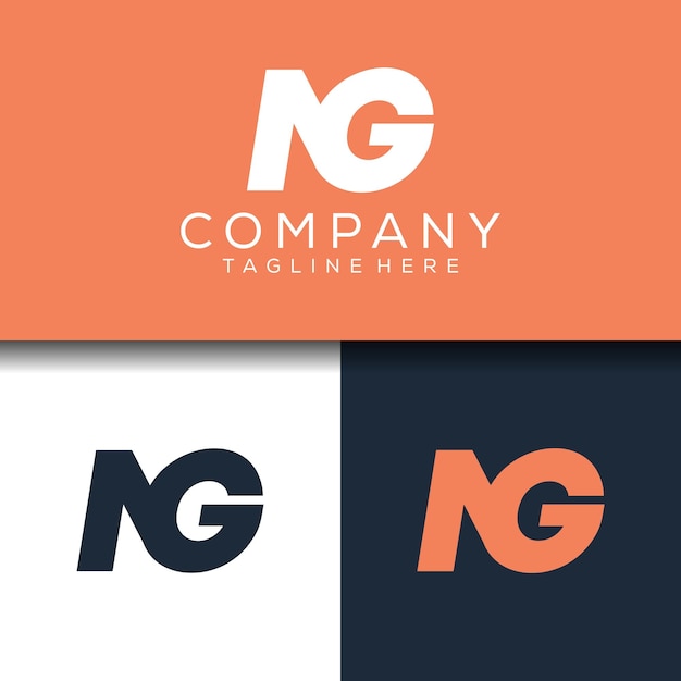 Design de logotipo inicial de monograma abstrato
