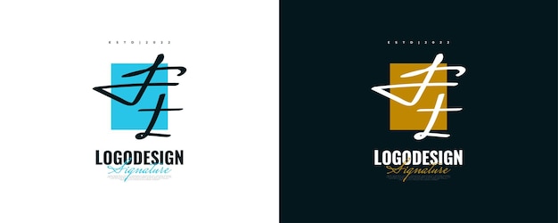 Design de logotipo inicial f e t em estilo de caligrafia elegante e minimalista ft logotipo de assinatura ou símbolo para boutique de joias de moda de casamento e identidade comercial