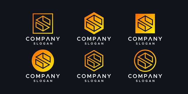 Design de logotipo inspirador da letra s