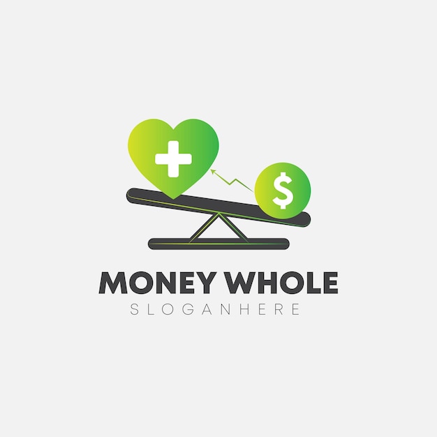 design de logotipo inteiro de dinheiro