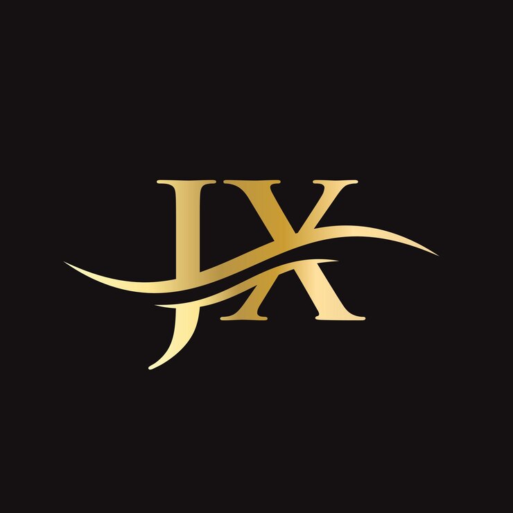 Vetor design de logotipo jx inicial de letra vinculada vetor de design de logotipo jx de letra moderna