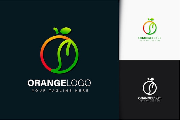 Design de logotipo laranja com gradiente