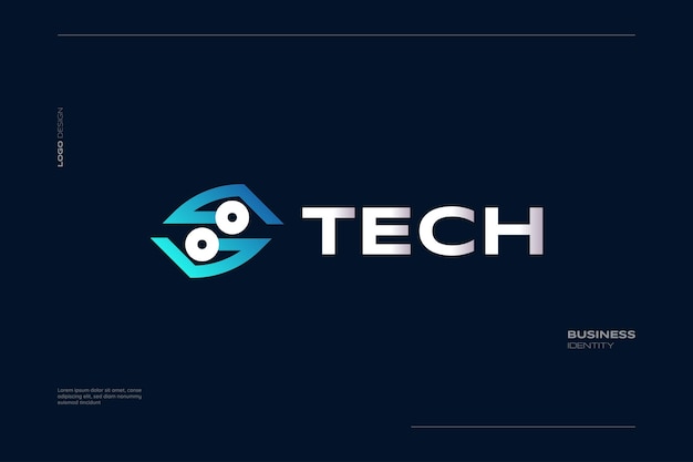 Vetor design de logotipo letra s abstrato e moderno com conceito de tecnologia conectado adequado para rede de tecnologia ou identidade de marca de comunicação