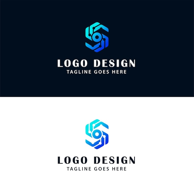 Design de logotipo letra s ou os com formato vetorial