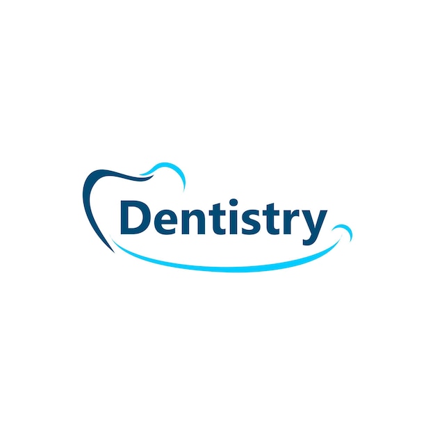 Vetor design de logotipo limpo moderno da clínica dentária