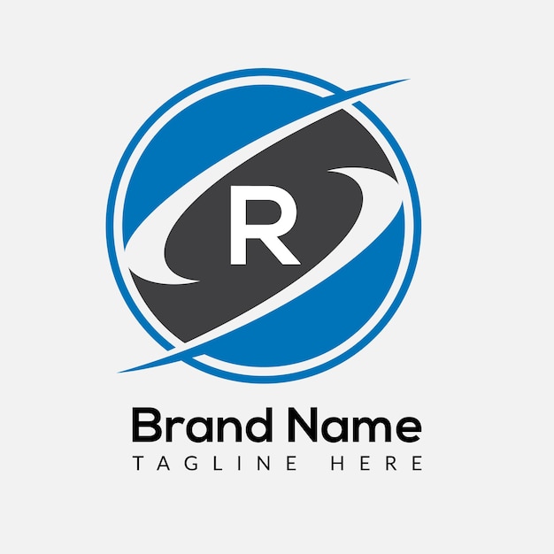 Vetor design de logotipo médico inicial moderno da letra r abstrata