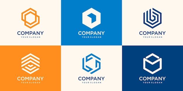 Design de logotipo Minimal Hexagon