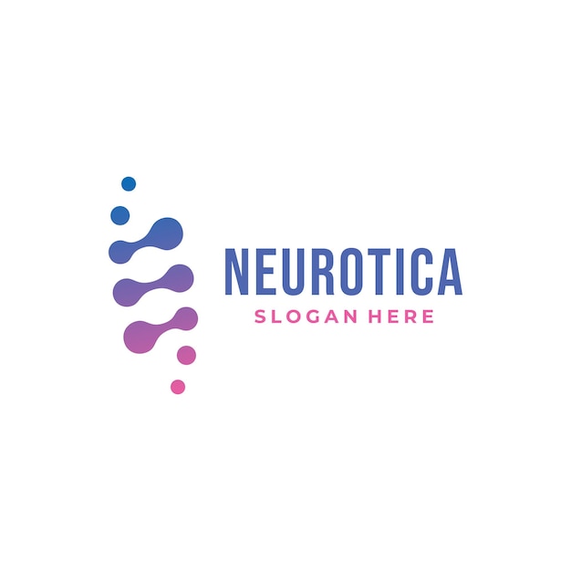 Design de logotipo minimalista de negócios neuróticos