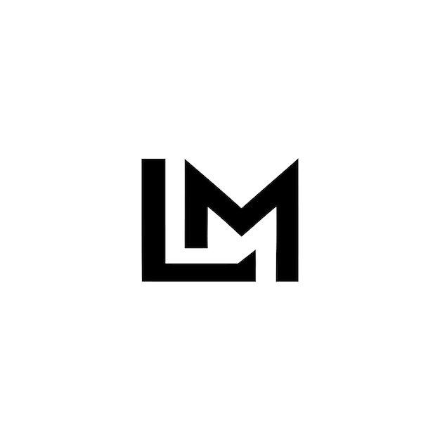 Vetor design de logotipo ml