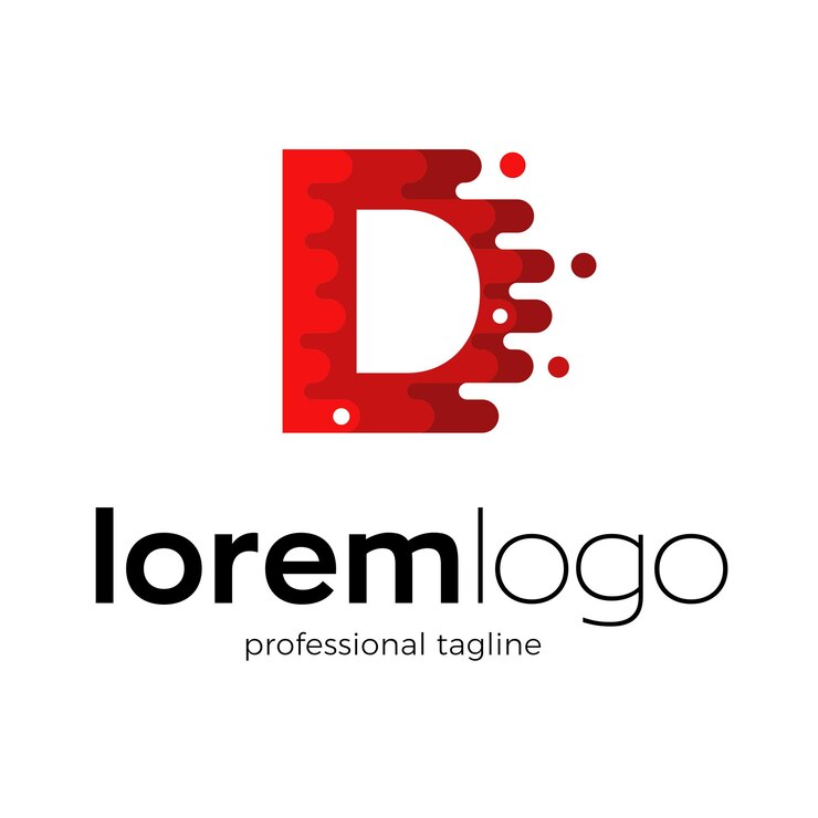 Vetor design de logotipo moderno com letra d