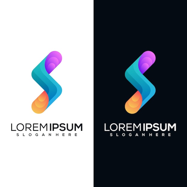 Design de logotipo moderno da letra S