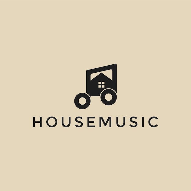 Design de logotipo moderno de house music