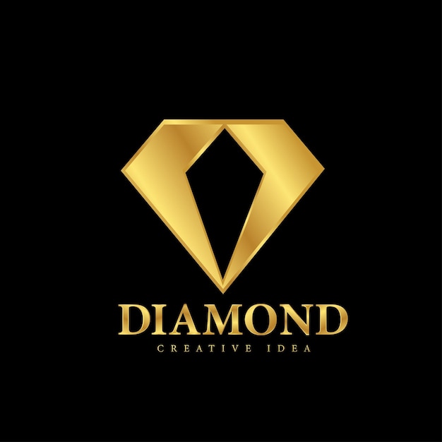 Vetor design de logotipo moderno de luxo diamond