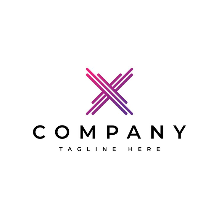 Vetor design de logotipo moderno e criativo com a letra x
