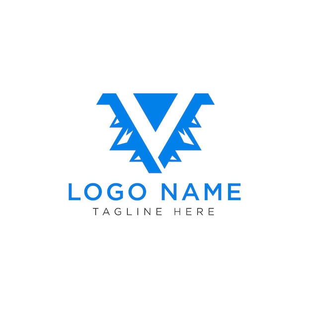 Design de logotipo moderno letra v