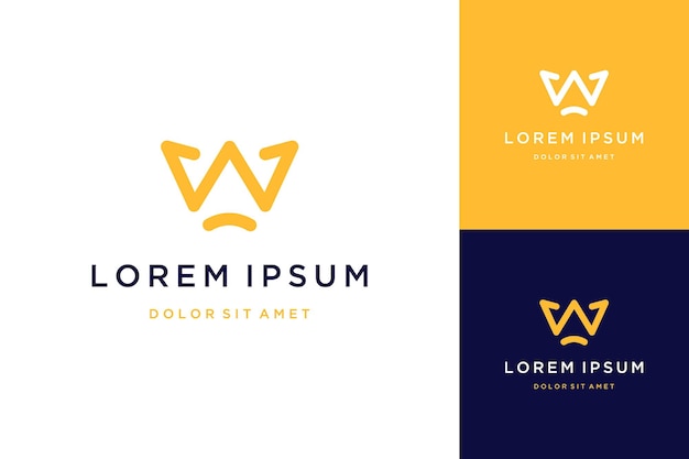 Design de logotipo moderno ou monograma ou iniciais wa
