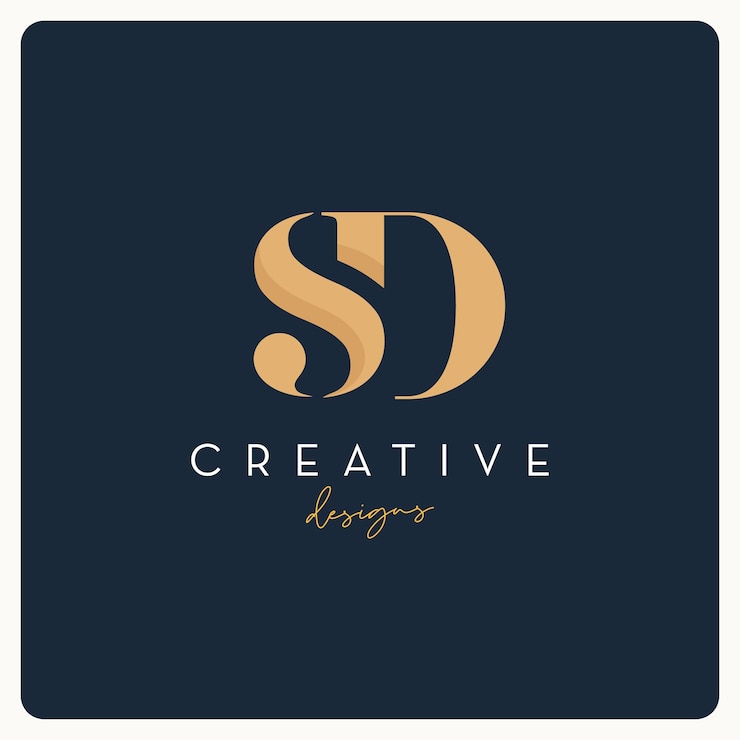 Vetor design de logotipo monogram sd, logotipo de carta criativa para negócios e empresas