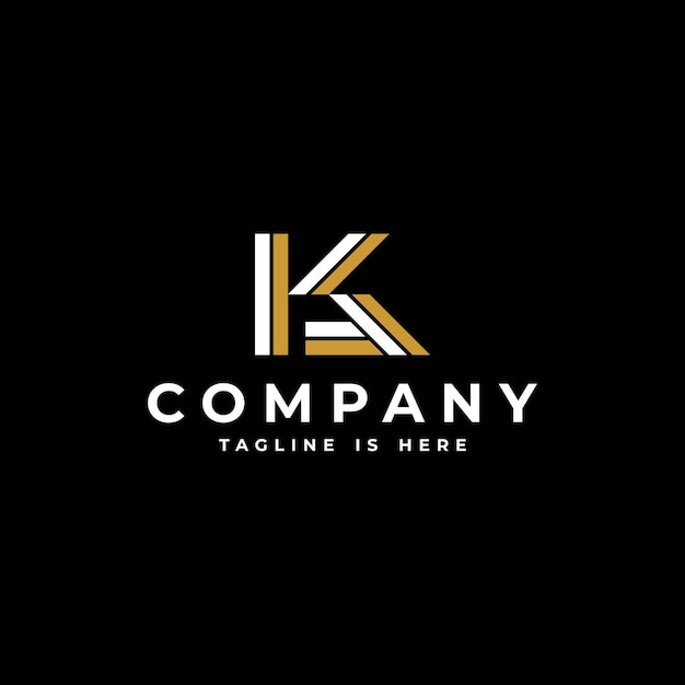 Vetor design de logotipo monograma letra k