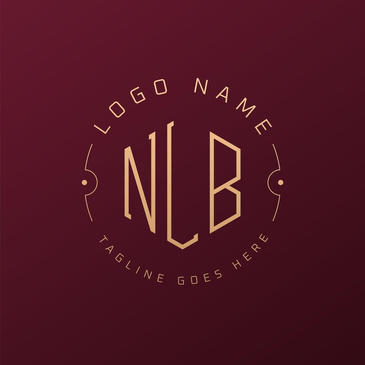 Vetor design de logotipo nlb de luxo letra elegante nlb monograma logotipo minimalista polígono nlb modelo de design de logotipo