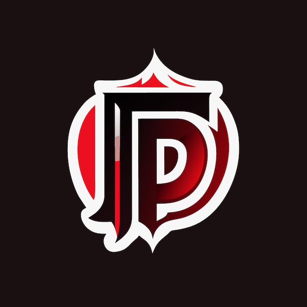 Vetor design de logotipo p ou design de logotipo letra p