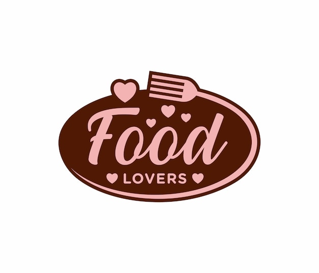 Vetor design de logotipo para amantes de comida