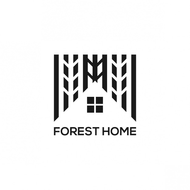 Design de logotipo para casa floresta