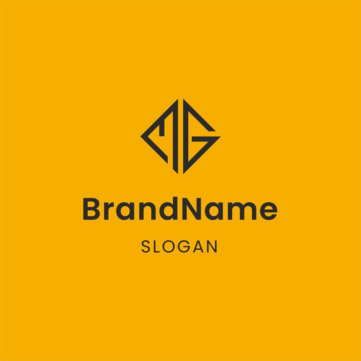 Vetor design de logotipo plano mg