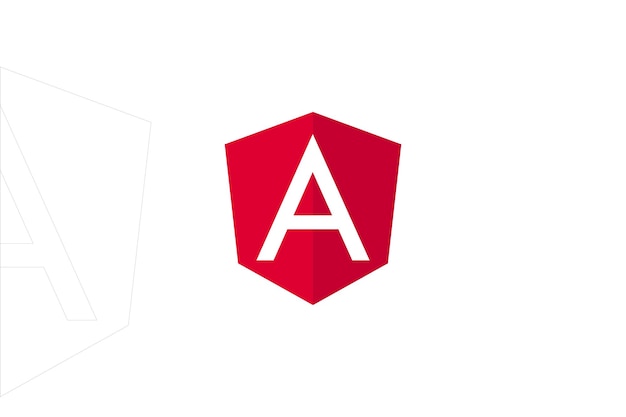 Design de logotipo plano mínimo angular JS