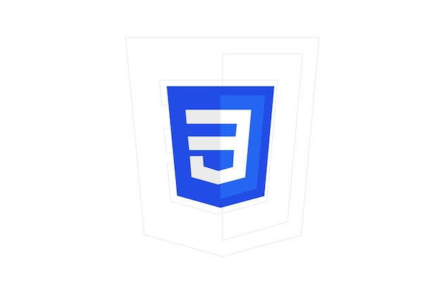 Design de logotipo plano mínimo CSS 3