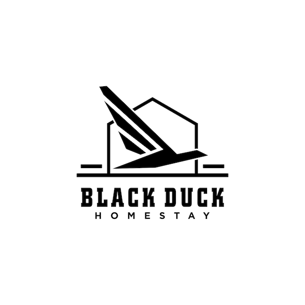 Design de logotipo plano preto e branco simples e exclusivo