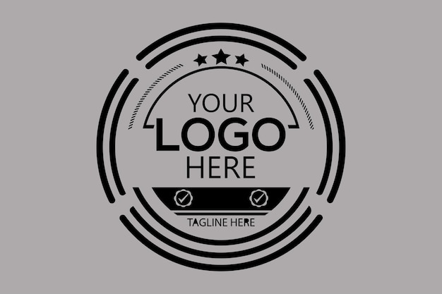 Design de logotipo preto exclusivo Modelo de design de logotipo da empresa
