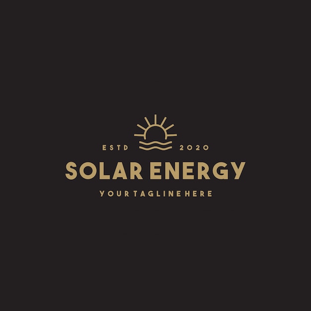 Design de logotipo profissional de energia solar