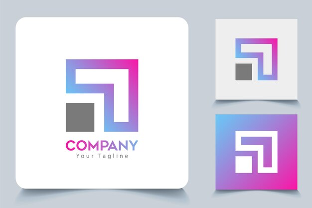 Design de logotipo realista de negócios corporativos. marca premium, gradiente com vetor premium.