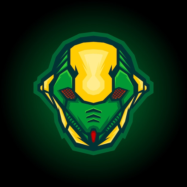 Vetor design de logotipo robótico formiga e esporte