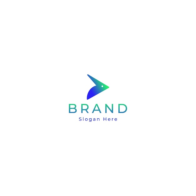 Design de logotipo simples moderno e abstrato com gradiente