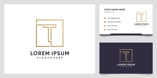 Design de logotipo T inicial do monograma com conceito moderno criativo