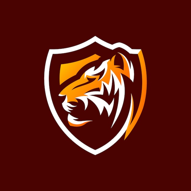 Vetor design de logotipo tigre pronto para uso